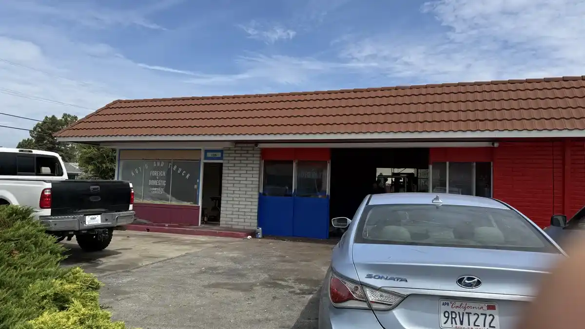 Mercedes-Benz service and signage at Beacon Auto Care Sunnyvale