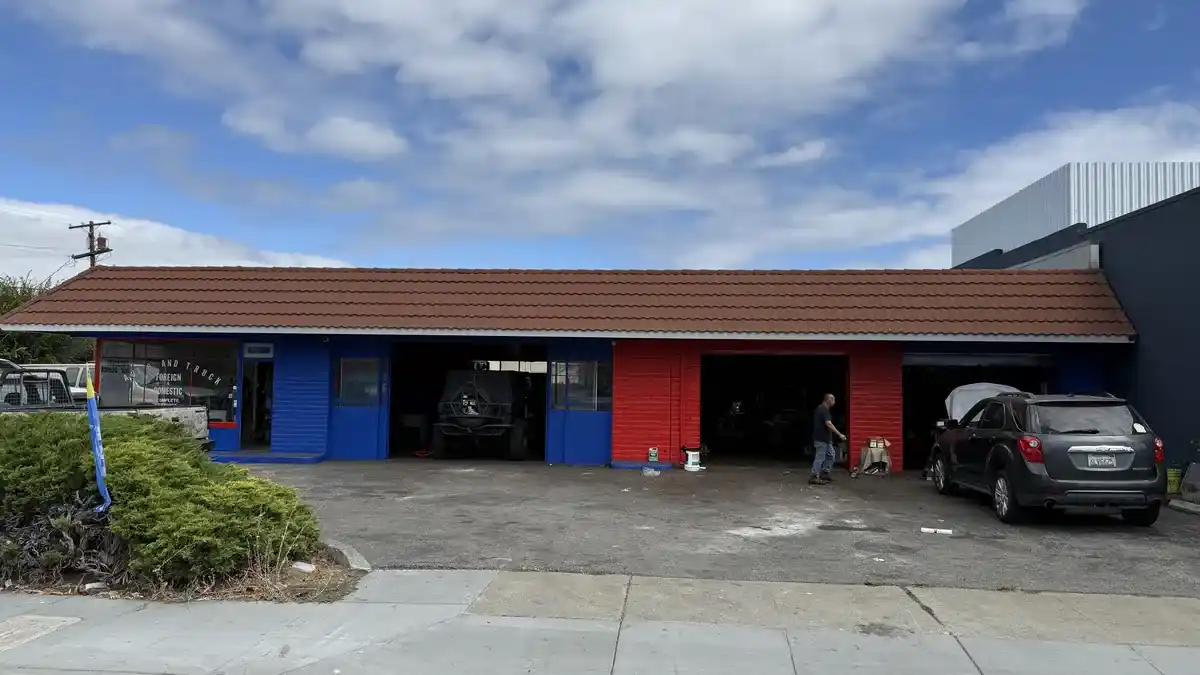 European oil service entrance at Beacon Auto Care in Sunnyvale
