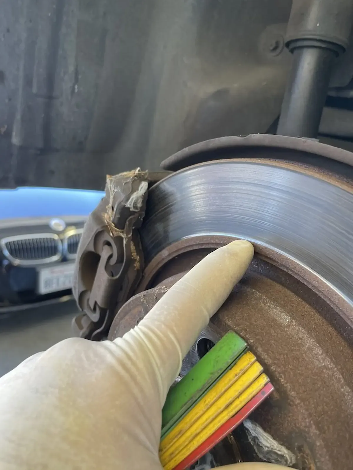 Brake rotor wear measurement